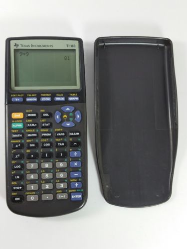 Texas Instruments TI-83 Graphing Calculator with Slide Cover Tested Working