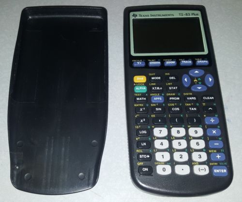 TEXAS INSTRUMENTS TI 83 PLUS GRAPHING CALCULATOR AND CASE