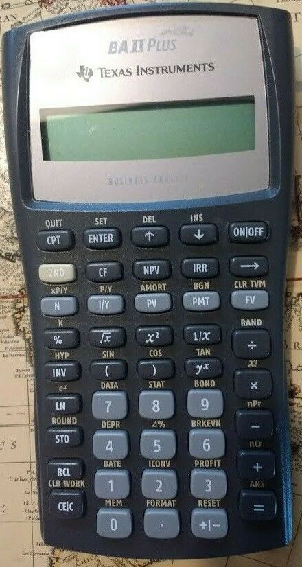 Texas Instruments BAII BA 2 Plus Financial Calculator Business Analyst