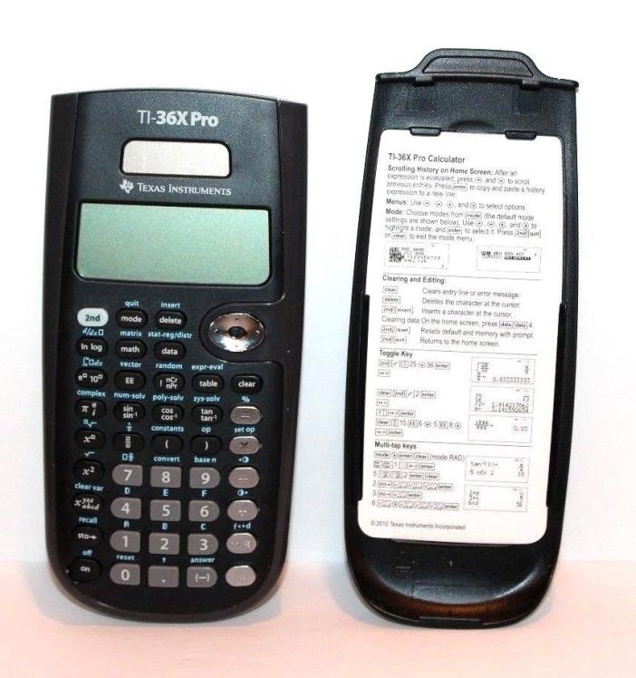 Texas Instruments TI-36X Pro Solar Scientific Calculator W/ Cover