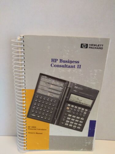HP Business Consultant II Financial Calculator 19BII Owners Manual Edition 2 VTG