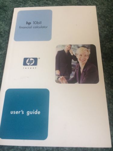 HP 10BII Financial Calculator User's guide (calculator not included)