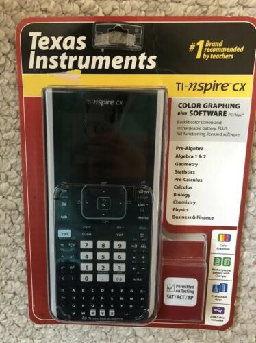 Texas Instruments TI-Nspire CX Color Graphing plus Software PC/Mac NEW