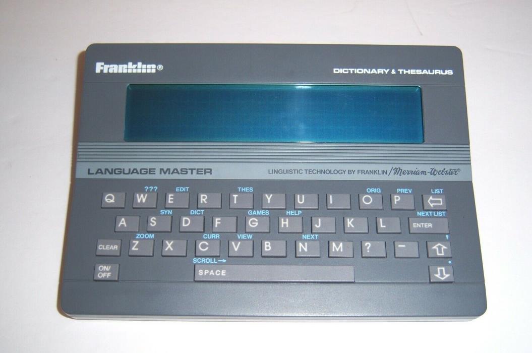Franklin LM-2000B ~ Dictionary & Thesaurus Language Master / Merriam-Webster ^