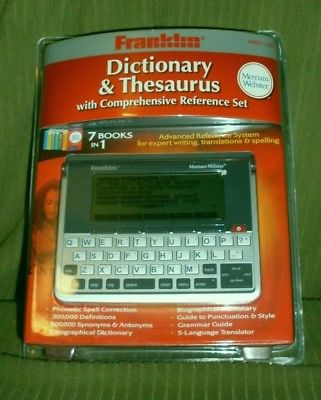 Franklin Merriam Webster Dictionary & Thesaurus MWD-1490 New Sealed
