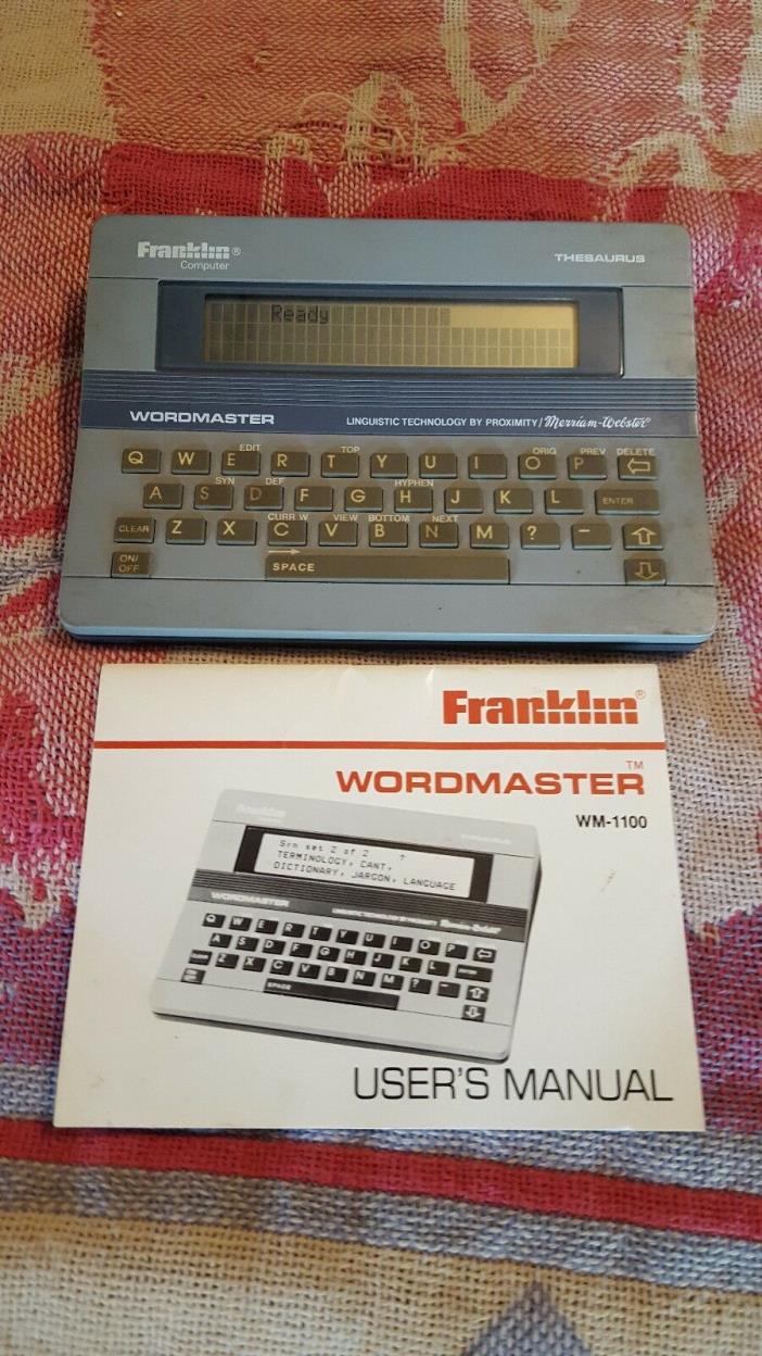 Franklin WM-1100 Wordmaster Electronic Thesaurus Spell Checker Corrector