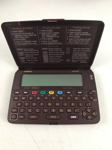 Franklin Electronic Bookman Holy Bible KJB-440 King James Version TESTED
