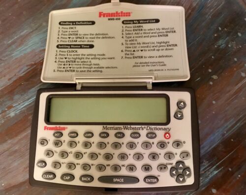 Franklin English Dictionary Handheld MWD450 Electronic Merriam Websters WORKING