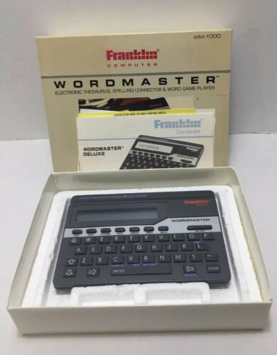 Wordmaster Electronic Thesaurus Spelling Franklin Computer Webster Vtg WM-1000