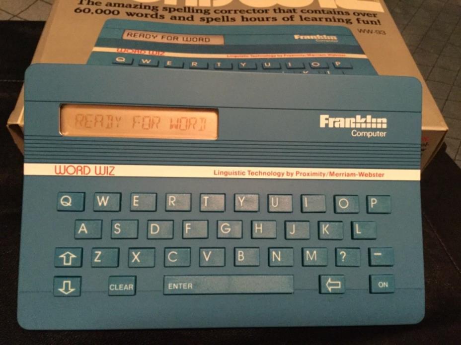Vintage Franklin Word Wiz Model#WW-93, 1986-87 W/Box