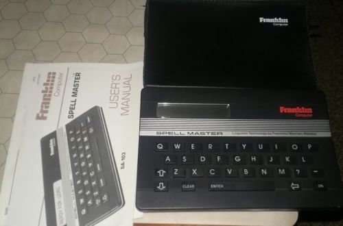 Franklin Computer Spell Master Model SA-103 w/ Storage Case + Manual - Working!