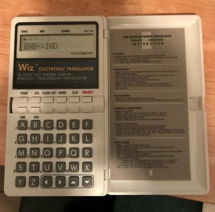 WIZ-108 Electronic Translator English /Indonesian