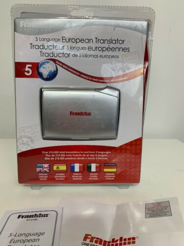 New Franklin Handheld 5 Language European Translator Used With Packaging