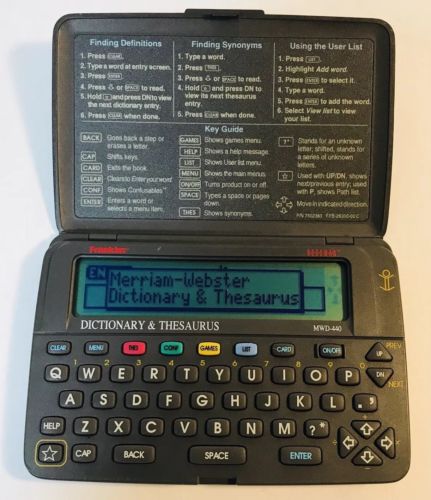 Franklin Bookman Electronic Dictionary & Thesaurus MWD-440 *No Cartridges*