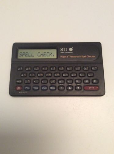 SMALL Pocket Thesaurus / Spellchecker, S2, Seiko Instruments WP-1200, FREE SHIP