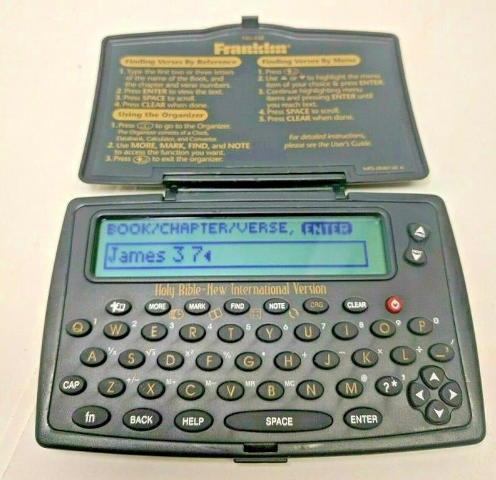 Franklin Electronic Holy Bible New International Version NIV-450 Good Condition