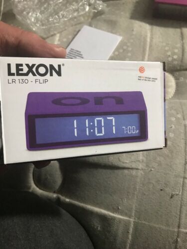 Lexon  LR130.G7 Flip Clock Alarm Clock Dark Grey