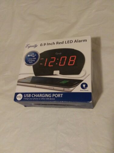 Equity 0.9 Inch Red Led Alarm With Usb Charging Port