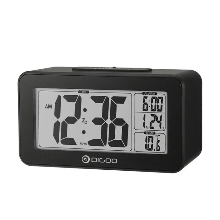 Digoo DG-C4 Digital Sensitive White Backlit LCD Thermometer Desk Alarm Clock