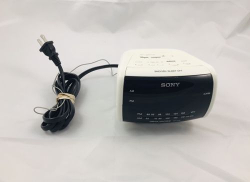 Sony Dream Machine ICF-C112 Clock Radio White Alarm Digital AM/FM