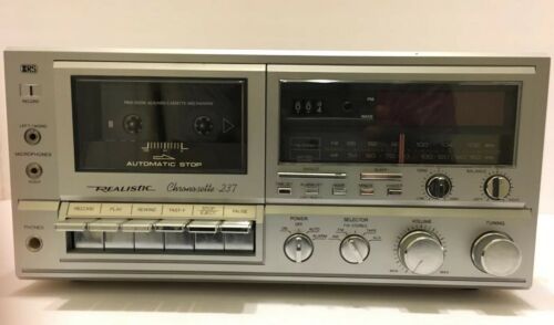 Vintage Realistic AM/FM Cassette Clock Radio, Chronosette-237 Mint