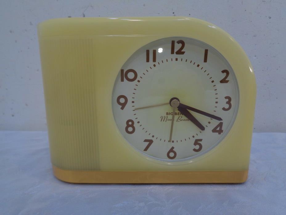 Westclox Retro Moonbeam Clock Big Ben Model 43000 New In Open Box Yellow MCM