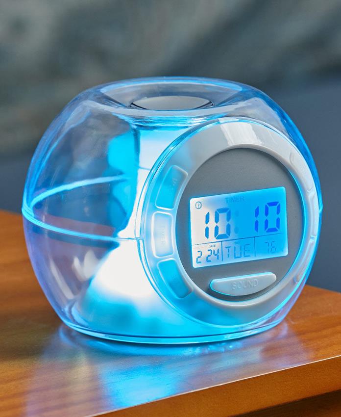 COLOR CHANGING ALARM CLOCK WITH NATURE SOUNDS BLUE ONLY