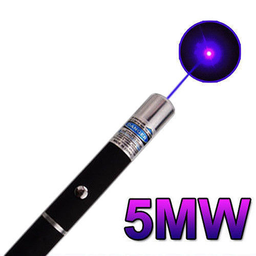 Powerful Blue Purple Laser Pointer Light Beam 5mW 405nm Laser Pen - US Shipped!!