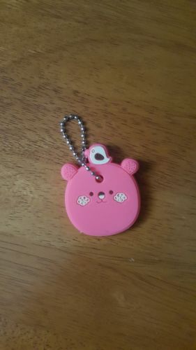 NEW Small Rubber key cap Pink Bear with a Bird