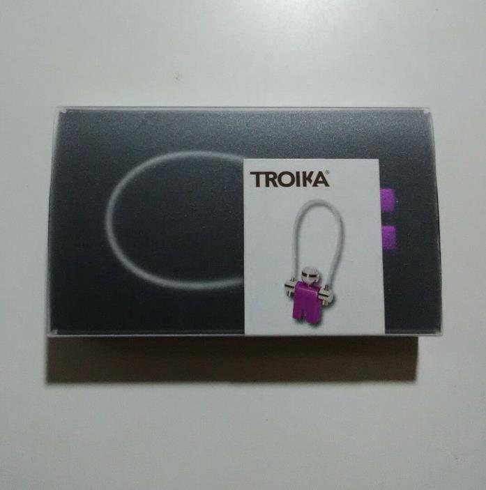 Troika Keyholder Child Keyring Keychain Aluminum Shiny Purple In Case