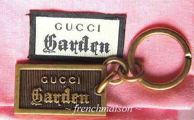 AUTHENTIC GUCCI Garden Gold Key Ring FLORENCE Italy Only New + Gift Bag + Box
