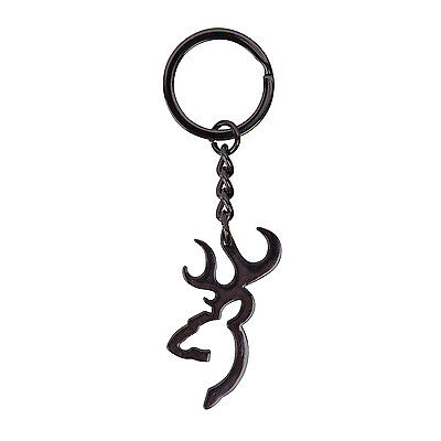 Browning Buckmark Black Key Chain, Anodized Keychain
