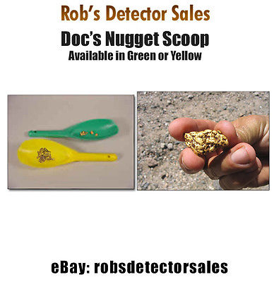 Doc's Plastic Gold Nugget Scoop - (Green) - Metal Detecting - Gold Prospecting