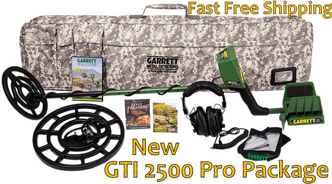 New Garrett GTI 2500 Pro Package Metal Detector Waterproof Coils  Free Shipping