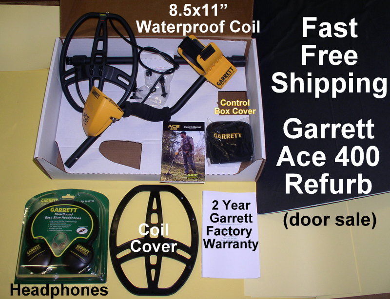 Garrett Ace 400 Refurb Metal Detector with Bonus Items  * Fast Free Shipping