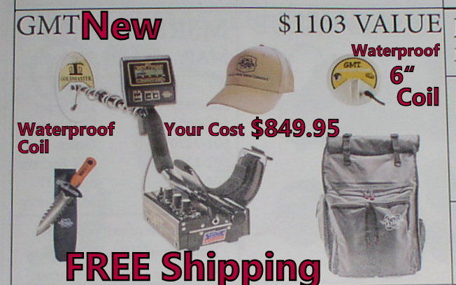 NEW GMT Whites Metal Detector with 2 Waterproof Coils   Fast FREE Shipping