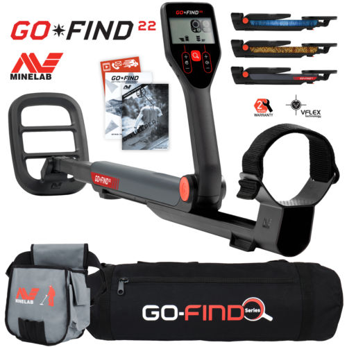 Minelab GO FIND 22 Metal Detector with Black Transport Carry Bag and Finds Pouch