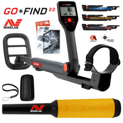 Minelab GO FIND 22 Metal Detector with PRO FIND 35 Pinpointer & Holster