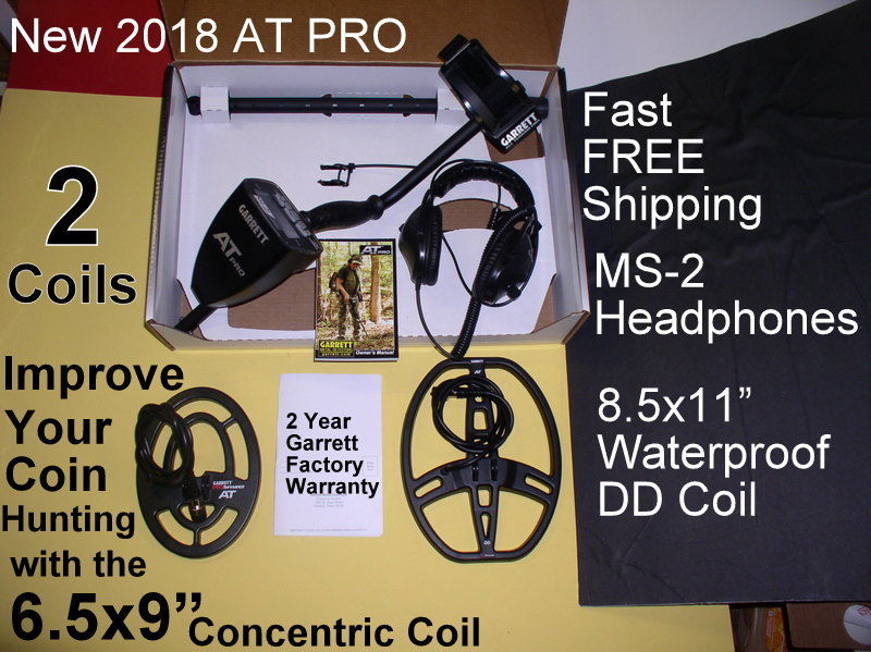 NEW 2018 Garrett Metal Detector  with 2 Coils * Fast Free Shipping