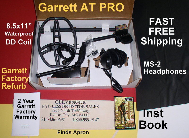 Garrett Metal Detector AT PRO with MS-2 Headphones  * Fast Free Shipping