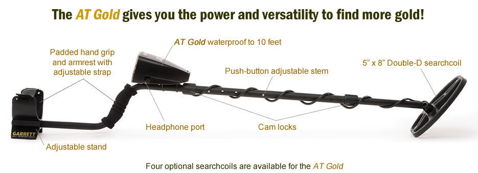 Garrett All-Terrain AT Gold Deep-Seeking Metal Detector GAR1140680