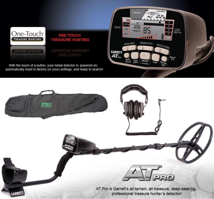 Garrett AT PRO Metal Detector; FREE SHIPPING, carry bag