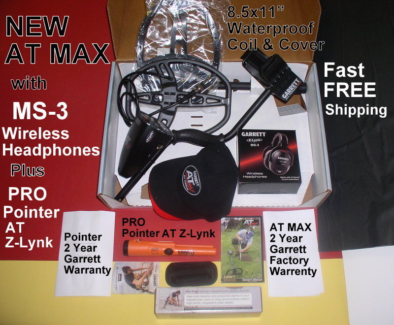 SPECIAL NEW 2018 Garrett AT MAX Metal Detector and PRO Pointer AT Z-Lynk