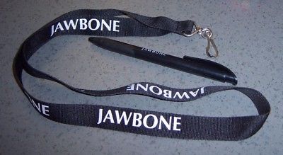 Jawbone LOT Lanyard neck badge holder plus ink pen. Advert Logo promo items lot