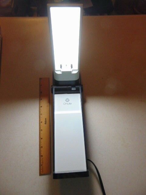 OttLite Black Folding Lamp 13W Model GX7902,Ott Lite Task Lamp Desk Lamp EUC
