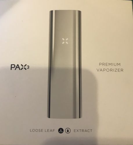 New Pax 3 Matte Silver Complete Kit FACTORY SEALED 100% Authentic Free Shipping