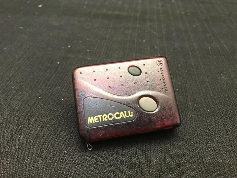 Vintage Red Motorola Beeper Metrocall Not Tested #37