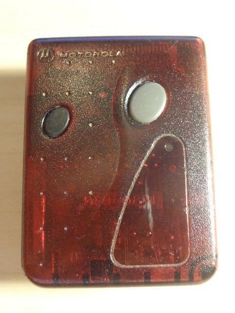 Vintage Motorola Pager w/ Belt Clip - Transparent Red Color - Pagemart - Works!!