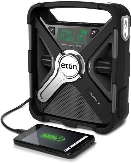 Solar Phone Charger Emergency Radio AM FM Charge Tablet Smartphone Bluetooth