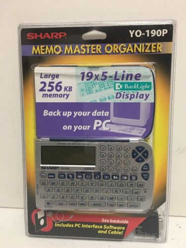 New Sharp YO-190P Memo Master Organizer Large 256 KB Memory